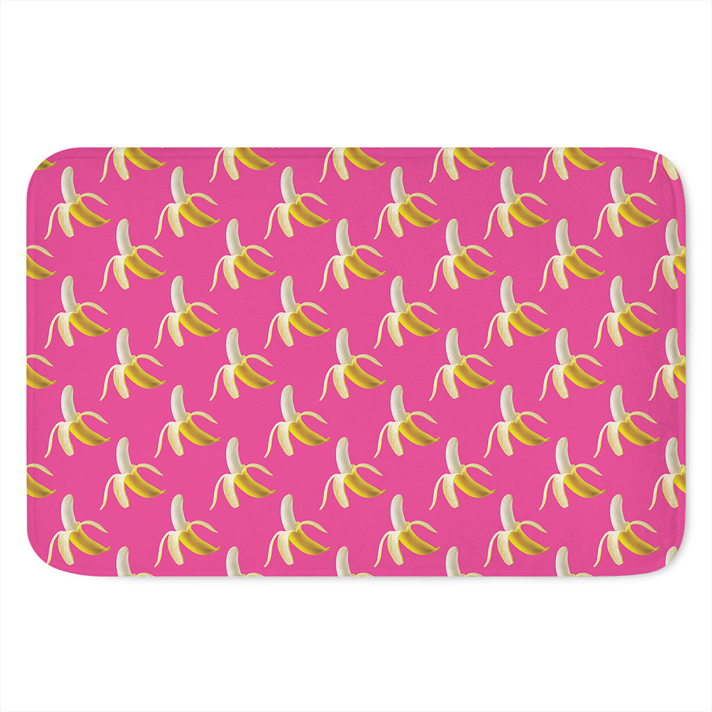 Pink Banana Pattern Print Indoor Door Mat