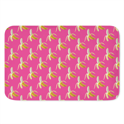 Pink Banana Pattern Print Indoor Door Mat