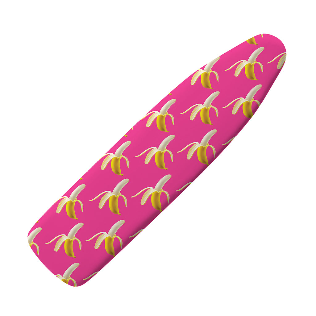 Pink Banana Pattern Print Ironing Board Cover