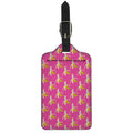 Pink Banana Pattern Print Luggage Tag