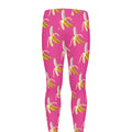Pink Banana Pattern Print Men's Leggings