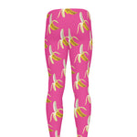 Pink Banana Pattern Print Men's leggings