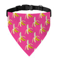 Pink Banana Pattern Print Over The Collar Dog Bandana
