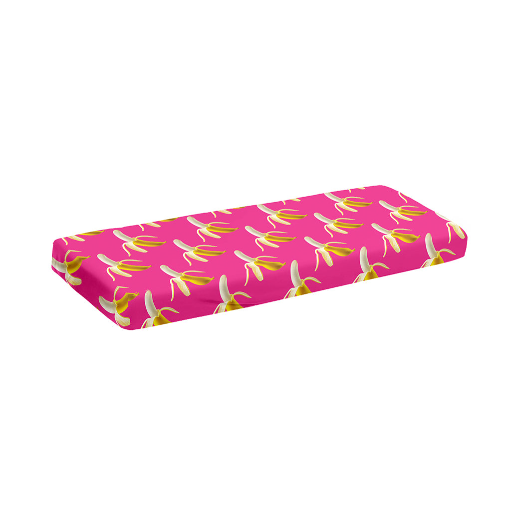 Pink Banana Pattern Print Piano Keyboard Cover
