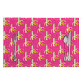 Pink Banana Pattern Print Placemat