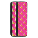 Pink Banana Pattern Print Refrigerator Handle Covers
