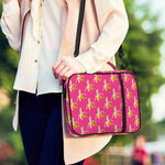 Pink Banana Pattern Print Shoulder Strap Bible Bag