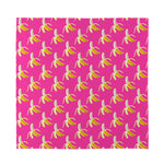 Pink Banana Pattern Print Silk Bandana