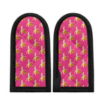 Pink Banana Pattern Print Skillet Handle Cover
