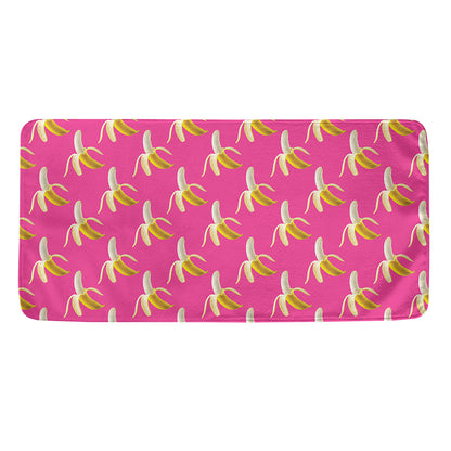 Pink Banana Pattern Print Towel