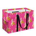 Pink Banana Pattern Print Utility Tote Bag
