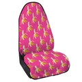 Pink Banana Pattern Print Waterproof Car Seat Cover