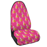 Pink Banana Pattern Print Waterproof Car Seat Cover