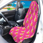 Pink Banana Pattern Print Waterproof Car Seat Cover