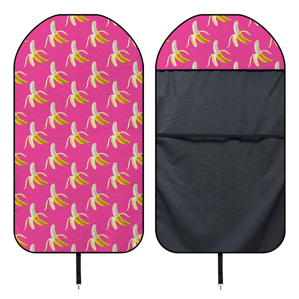 Pink Banana Pattern Print Waterproof Car Seat Cover
