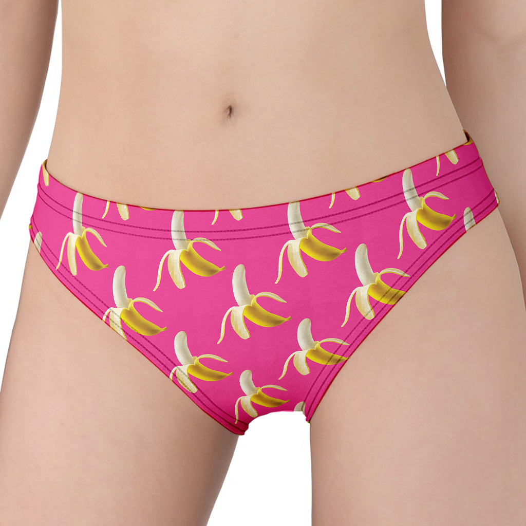 Pink Banana Pattern Print Women's Panties