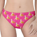 Pink Banana Pattern Print Women's Thong