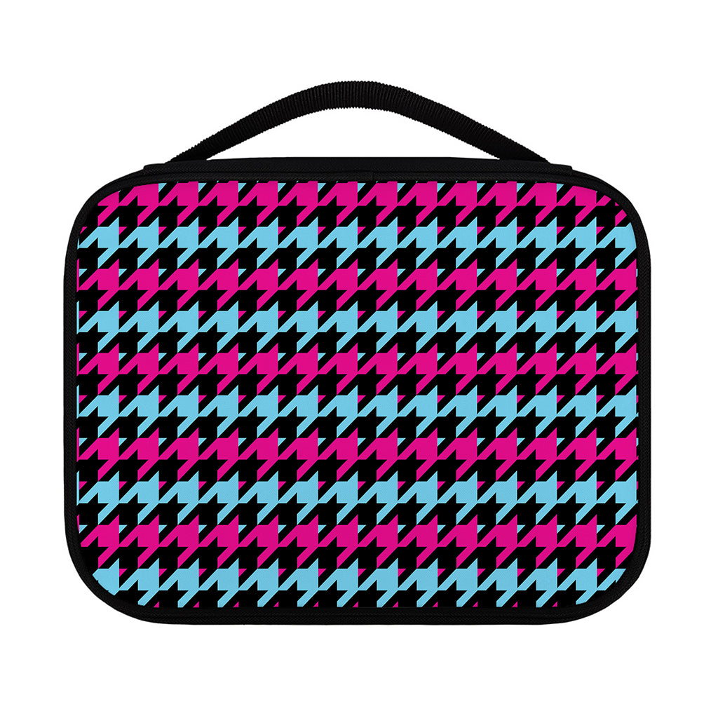 Pink Blue And Black Houndstooth Print Classic Bible Case