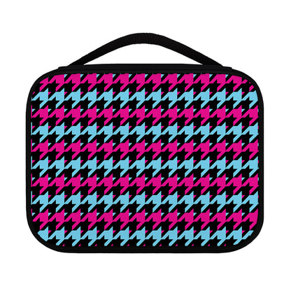 Pink Blue And Black Houndstooth Print Classic Bible Case