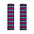 Pink Blue And Black Houndstooth Print Handle Covers