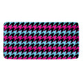 Pink Blue And Black Houndstooth Print Towel