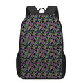 Pink Blue And Green Paisley Print 17 Inch Backpack