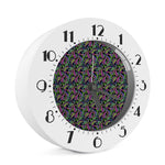 Pink Blue And Green Paisley Print Alarm Clock
