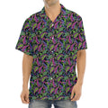 Pink Blue And Green Paisley Print Aloha Shirt