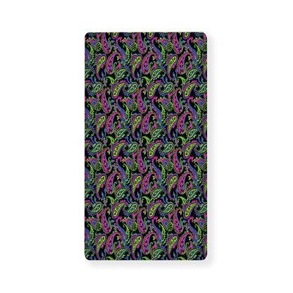 Pink Blue And Green Paisley Print Baby Crib Sheet