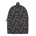 Pink Blue And Green Paisley Print School Backpack