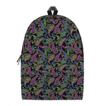Pink Blue And Green Paisley Print Backpack