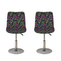 Pink Blue And Green Paisley Print Bar Stool Covers