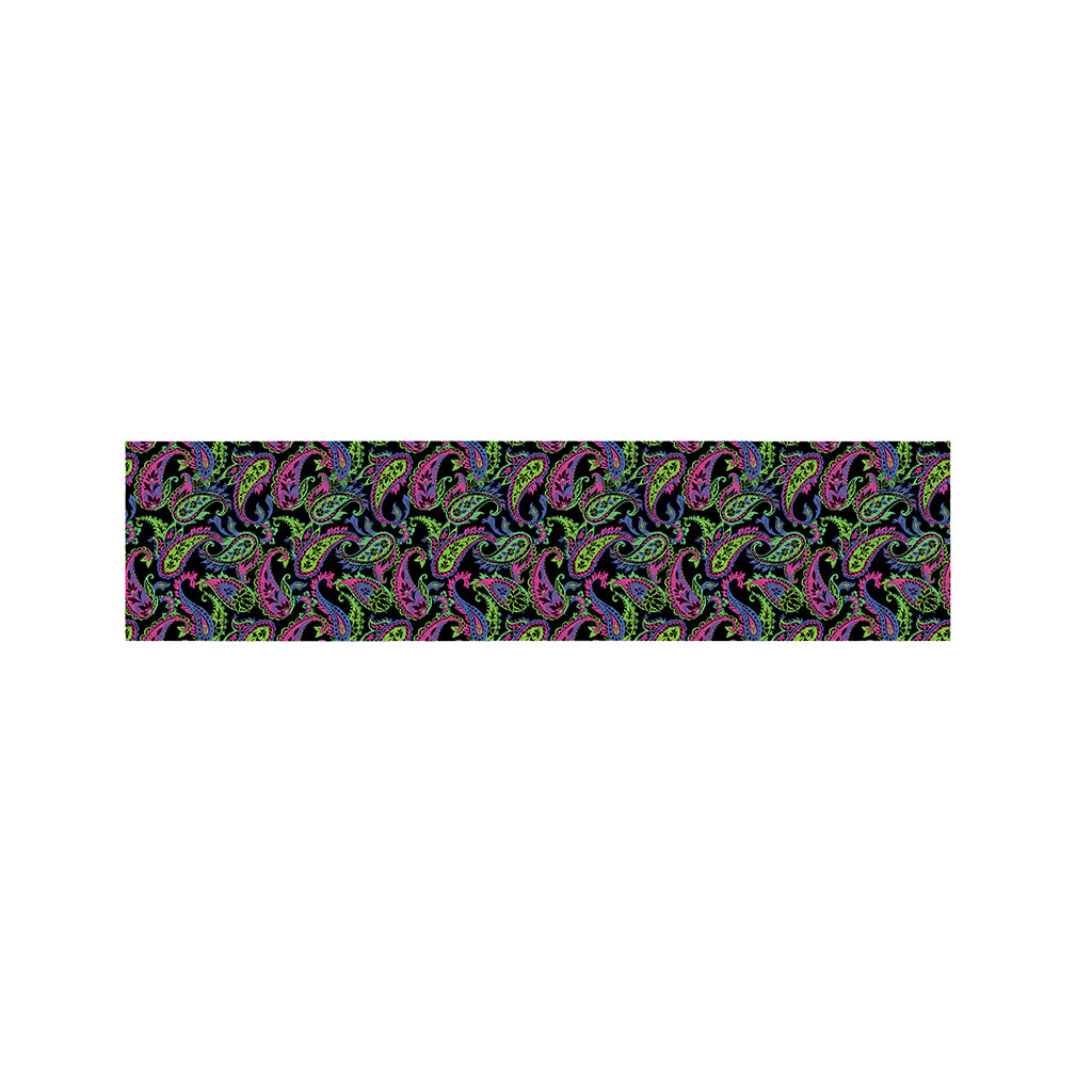 Pink Blue And Green Paisley Print Bed Runner