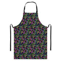 Pink Blue And Green Paisley Print Bib Apron With Pocket