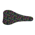 Pink Blue And Green Paisley Print Bicycle Seat Cover