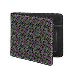 Pink Blue And Green Paisley Print Bifold Wallet