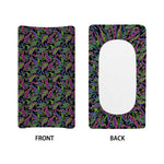 Pink Blue And Green Paisley Print Changing Pad Cover