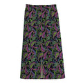 Pink Blue And Green Paisley Print Cotton Front Slit Maxi Skirt