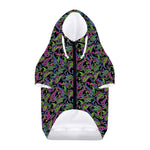 Pink Blue And Green Paisley Print Dog Zip Up Hoodie