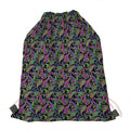 Pink Blue And Green Paisley Print Drawstring Bag