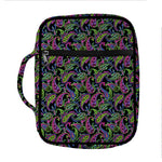 Pink Blue And Green Paisley Print Front Pocket Bible Bag