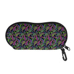 Pink Blue And Green Paisley Print Glasses Case