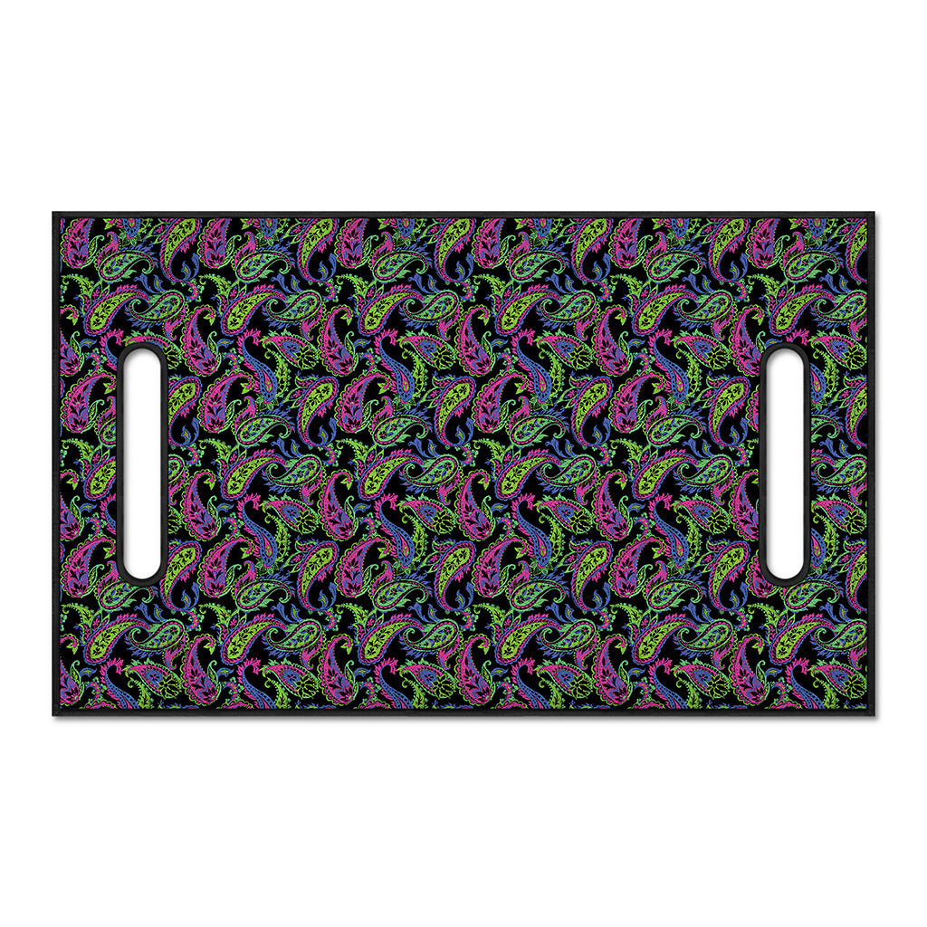 Pink Blue And Green Paisley Print Golf Cart Seat Cover