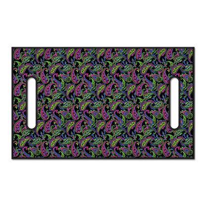 Pink Blue And Green Paisley Print Golf Cart Seat Cover