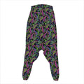 Pink Blue And Green Paisley Print Hammer Pants
