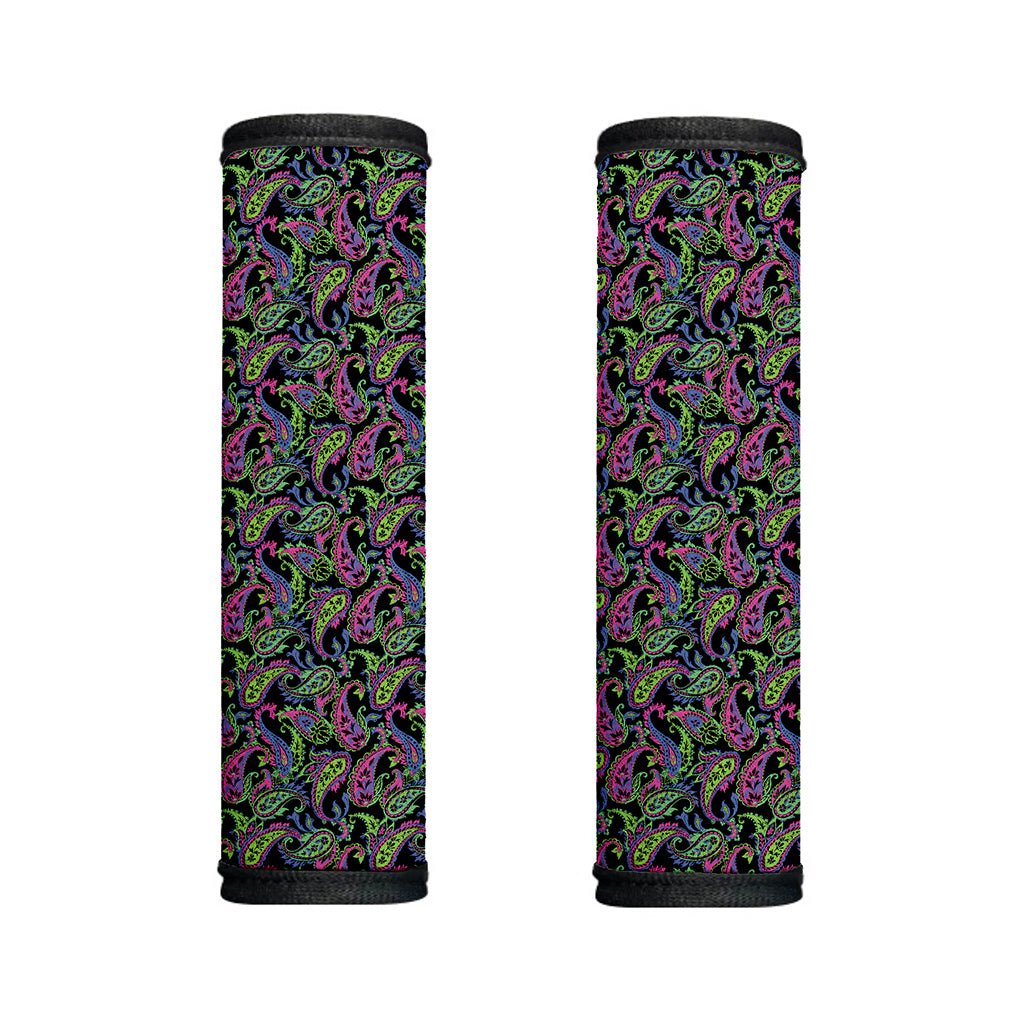 Pink Blue And Green Paisley Print Handle Covers