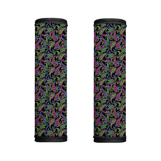 Pink Blue And Green Paisley Print Handle Covers