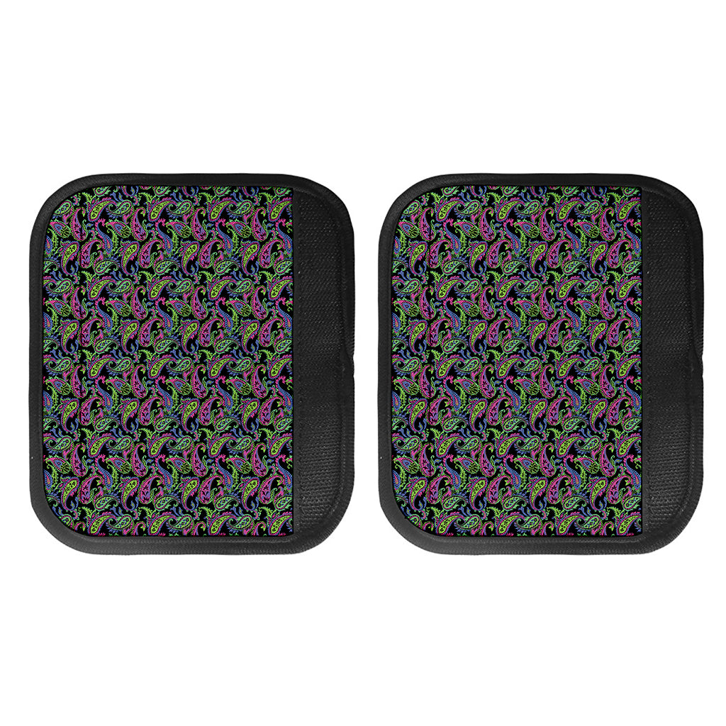 Pink Blue And Green Paisley Print Handle Covers