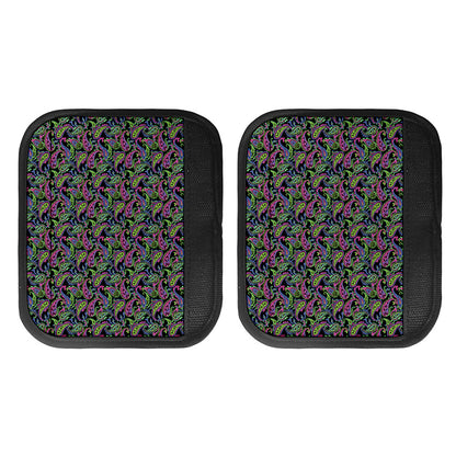 Pink Blue And Green Paisley Print Handle Covers