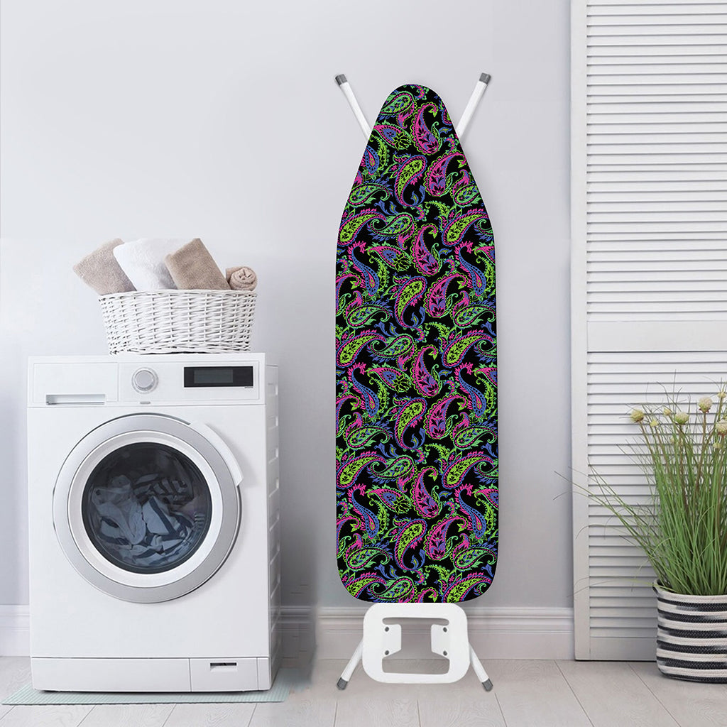 Pink Blue And Green Paisley Print Ironing Board Cover